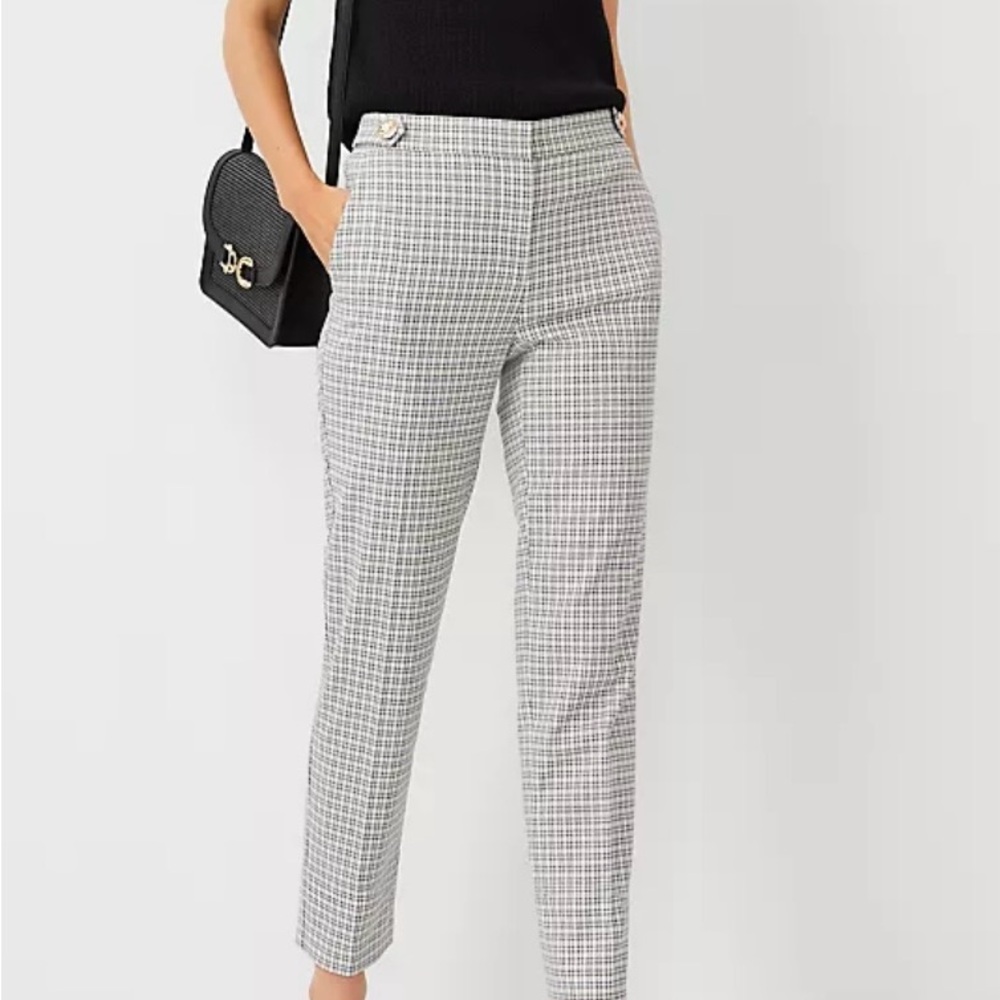 Women's Black and White Checkered Pants